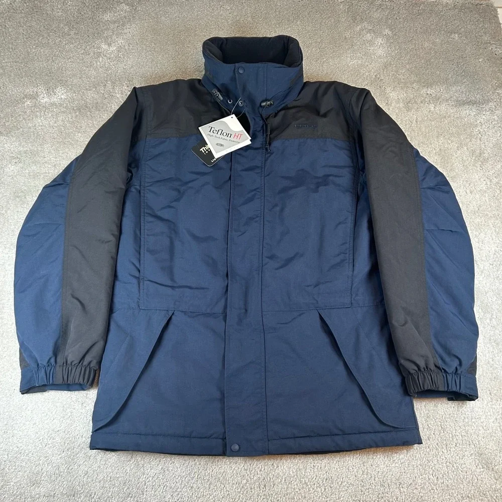 NWT‎ LL Bean Winter Parka Mens Small Navy Thinsulate LiteLoft Teflon HT Jacket